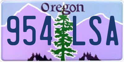 OR license plate 954LSA