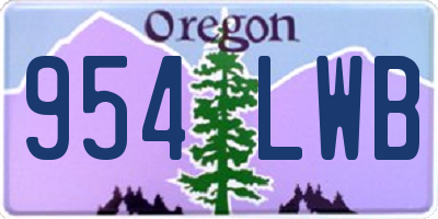 OR license plate 954LWB