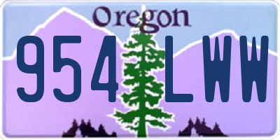 OR license plate 954LWW