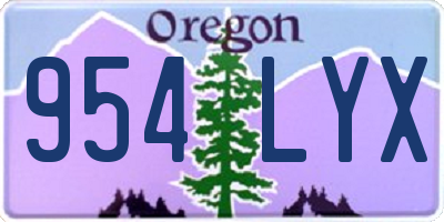 OR license plate 954LYX