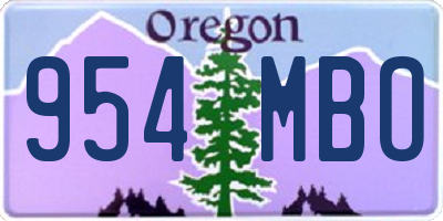 OR license plate 954MBO