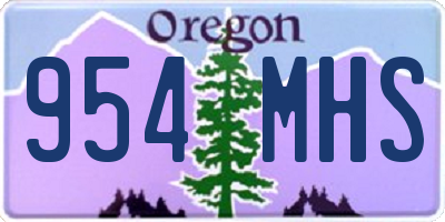 OR license plate 954MHS