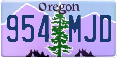 OR license plate 954MJD