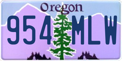 OR license plate 954MLW