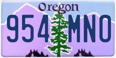 OR license plate 954MNO
