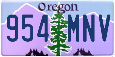 OR license plate 954MNV