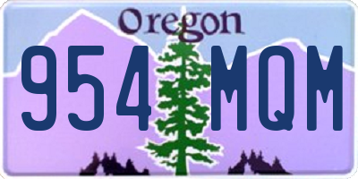 OR license plate 954MQM