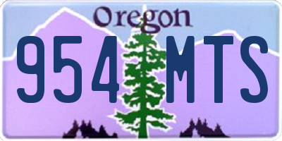 OR license plate 954MTS