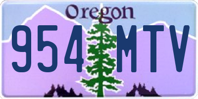OR license plate 954MTV