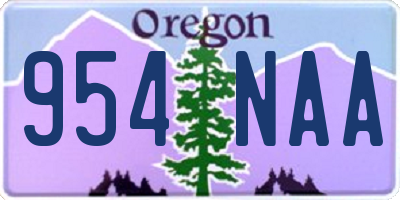 OR license plate 954NAA