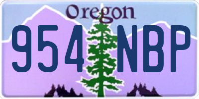 OR license plate 954NBP