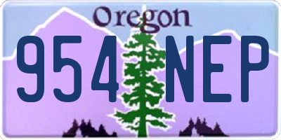 OR license plate 954NEP