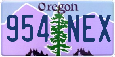 OR license plate 954NEX
