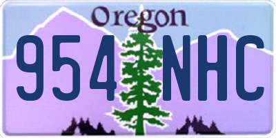 OR license plate 954NHC