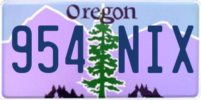 OR license plate 954NIX