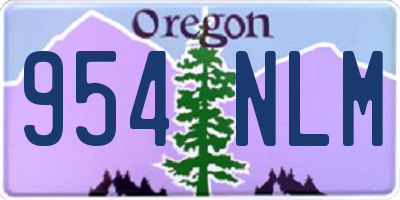OR license plate 954NLM