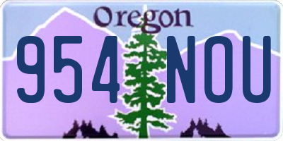 OR license plate 954NOU
