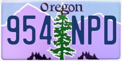 OR license plate 954NPD