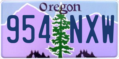 OR license plate 954NXW