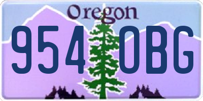 OR license plate 954OBG