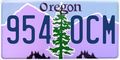 OR license plate 954OCM