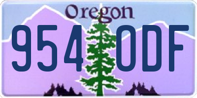 OR license plate 954ODF