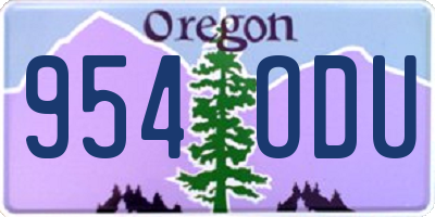 OR license plate 954ODU