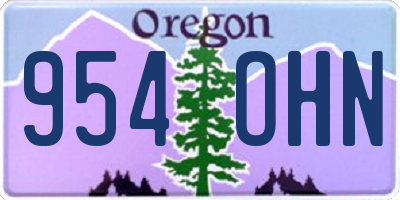 OR license plate 954OHN