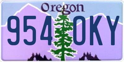 OR license plate 954OKY