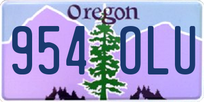 OR license plate 954OLU