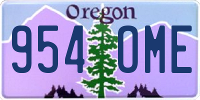 OR license plate 954OME