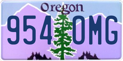 OR license plate 954OMG