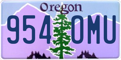 OR license plate 954OMU