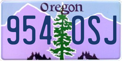 OR license plate 954OSJ