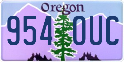 OR license plate 954OUC