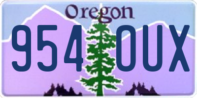 OR license plate 954OUX