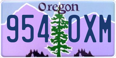 OR license plate 954OXM