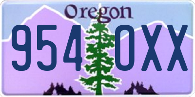 OR license plate 954OXX