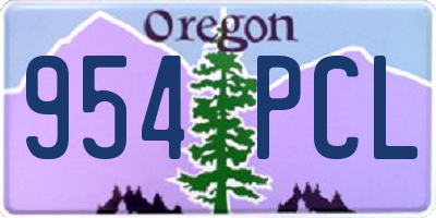 OR license plate 954PCL