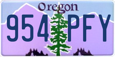 OR license plate 954PFY