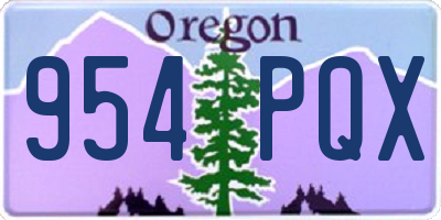OR license plate 954PQX