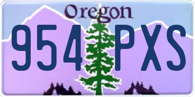 OR license plate 954PXS