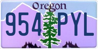 OR license plate 954PYL