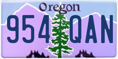 OR license plate 954QAN
