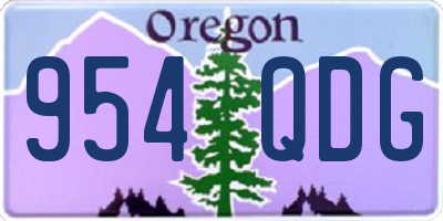 OR license plate 954QDG