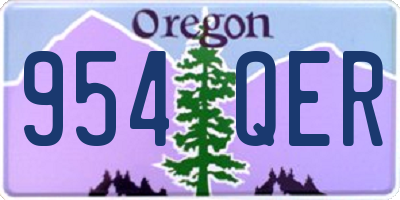 OR license plate 954QER