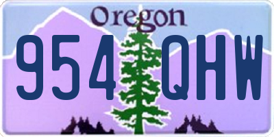 OR license plate 954QHW