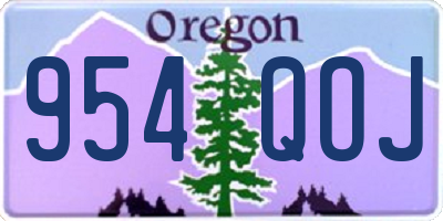 OR license plate 954QOJ