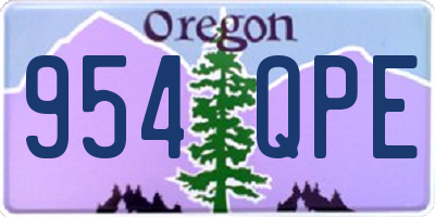 OR license plate 954QPE