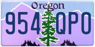 OR license plate 954QPO